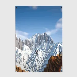 Постер Minecraft Mountains Video game