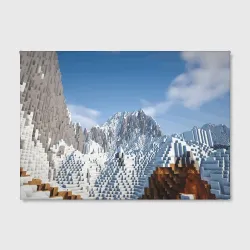 Холст прямоугольный Minecraft Mountains Video game - фото 2