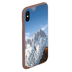 Чехол для iPhone XS Max матовый Minecraft Mountains Video game - фото 2