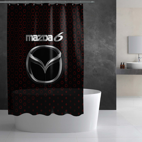Штора 3D для ванной Mazda 6 - Соты - фото 2