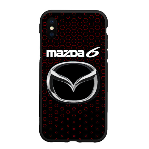 Чехол для iPhone XS Max матовый Mazda 6 - Соты