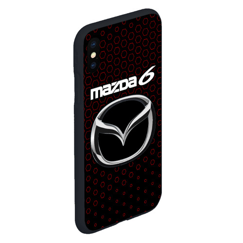 Чехол для iPhone XS Max матовый Mazda 6 - Соты - фото 3