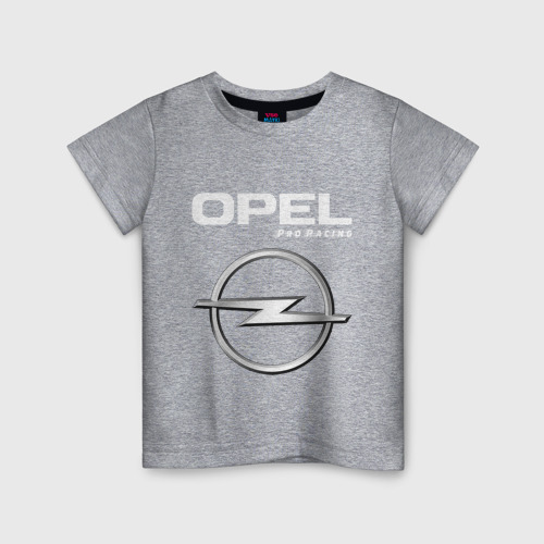 Светящаяся детская футболка Opel Pro Racing, цвет меланж
