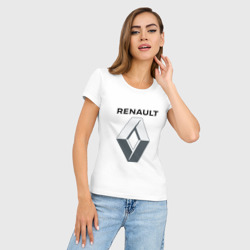 Женская футболка хлопок Slim Рено Reno Motors - фото 2