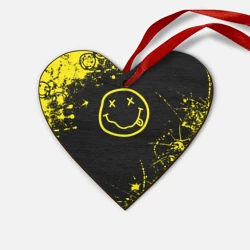 Деревянная игрушка Сердце Nirvana texture смайл