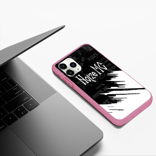 Чехол для iPhone 11 Pro Max матовый Noize mc нойз мс, цвет малиновый - фото 5