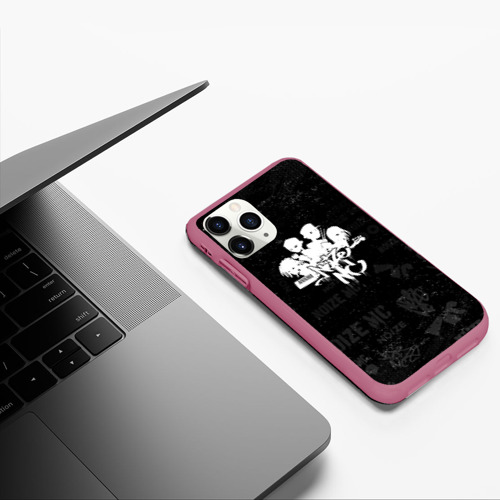 Чехол для iPhone 11 Pro матовый с принтом Noize mc | Паттерн / маленькие брызги, фото #5