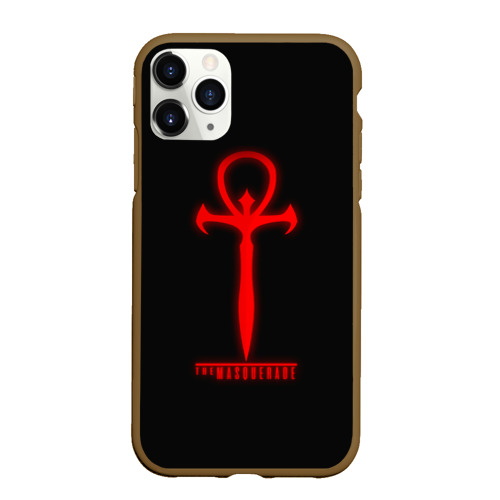 Чехол для iPhone 11 Pro Max матовый Vampire: The Masquerade - Bloodhunt Logo Лого, цвет коричневый