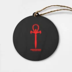 Деревянная игрушка круг Vampire: The Masquerade - Bloodhunt Logo Лого
