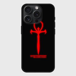 Чехол силиконовый для Apple iPhone 15 Pro матовый Vampire: The Masquerade - Bloodhunt Logo Лого
