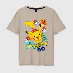 Мужская футболка хлопок Oversize Покемоны Pokemon