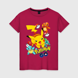 Женская футболка хлопок Покемоны Pokemon