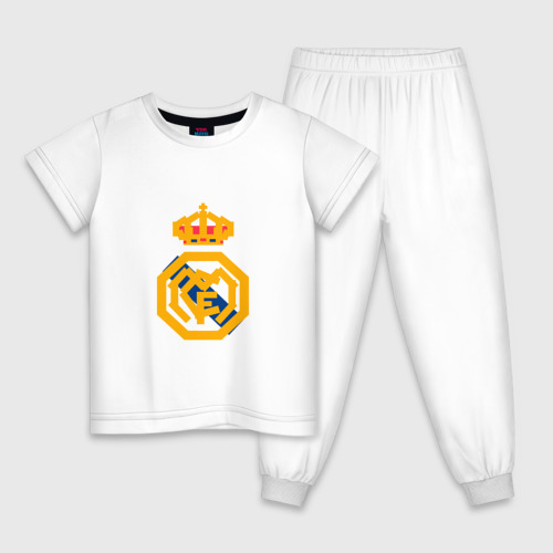 Детская пижама хлопок с принтом Football - Real Madrid, вид спереди #2