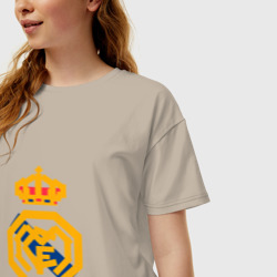 Женская футболка хлопок Oversize Football - Real Madrid - фото 2