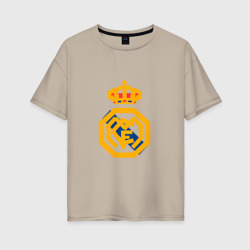 Женская футболка хлопок Oversize Football - Real Madrid