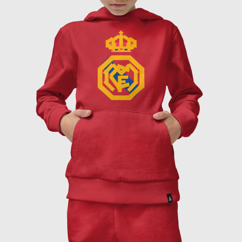 Детский костюм с толстовкой хлопок Football - Real Madrid, цвет красный - фото 5