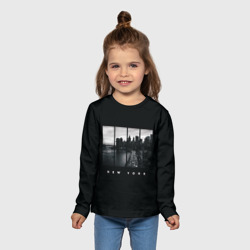 Детский лонгслив 3D Нью Йорк - коллаж с высоты New York - фото 2