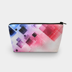 Косметичка 3D Розово-голубая абстрактная геометрия
