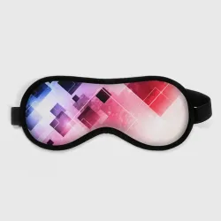 Маска для сна 3D Розово-голубая абстрактная геометрия