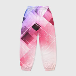 Женские джоггеры оверсайз 3D Розово-голубая абстрактная геометрия