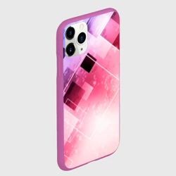 Чехол для iPhone 11 Pro матовый Розово-голубая абстрактная геометрия - фото 2