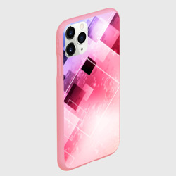 Чехол для iPhone 11 Pro Max матовый Розово-голубая абстрактная геометрия - фото 2