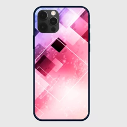 Чехол для iPhone 12 Pro Розово-голубая абстрактная геометрия