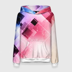 Женская толстовка 3D Розово-голубая абстрактная геометрия