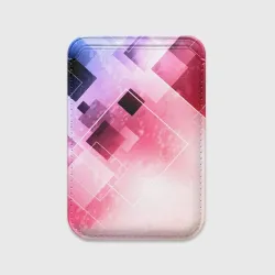 Картхолдер Magsafe магнитный Розово-голубая абстрактная геометрия