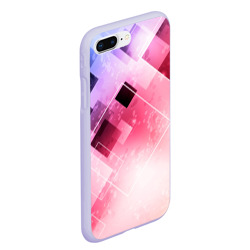 Чехол для iPhone 7Plus/8 Plus матовый Розово-голубая абстрактная геометрия - фото 2