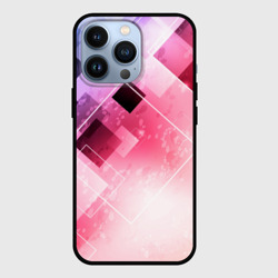 Чехол для iPhone 13 Pro Розово-голубая абстрактная геометрия