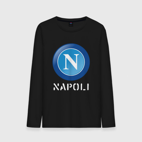 Мужской лонгслив хлопок SSC Napoli, цвет черный