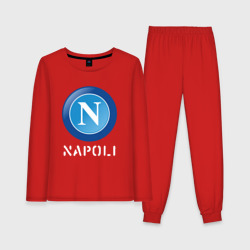 Женская пижама с лонгсливом хлопок SSC Napoli