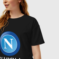 Женская футболка хлопок Oversize SSC Napoli - фото 2