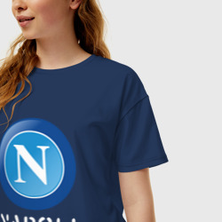 Женская футболка хлопок Oversize SSC Napoli - фото 2