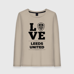 Женский лонгслив хлопок Leeds United Love Классика