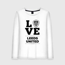 Женский лонгслив хлопок Leeds United Love Классика