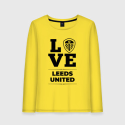 Женский лонгслив хлопок Leeds United Love Классика