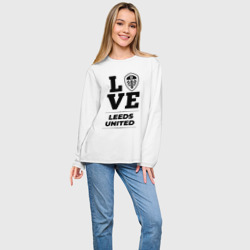 Женский лонгслив oversize хлопок Leeds United Love Классика - фото 2