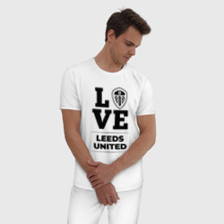 Мужская пижама хлопок Leeds United Love Классика - фото 2