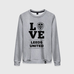 Женский свитшот хлопок Leeds United Love Классика