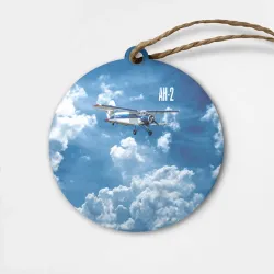 Деревянная игрушка круг Самолет Ан-2
