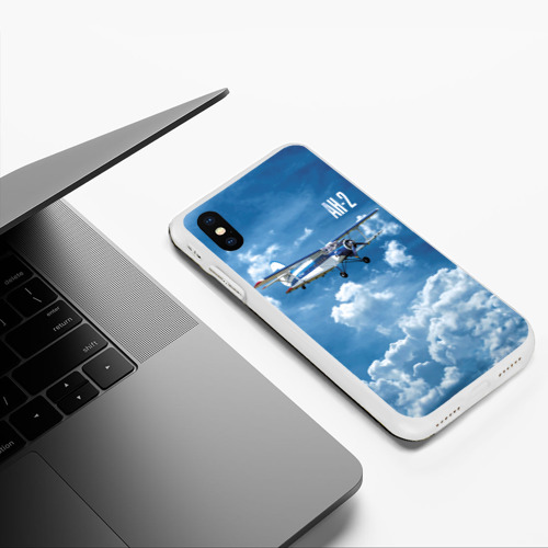 Чехол для iPhone XS Max матовый Самолет Ан-2, цвет белый - фото 5
