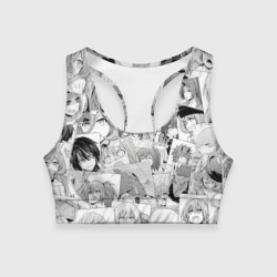 Женский спортивный топ 3D О моём происхождении в слизь pattern