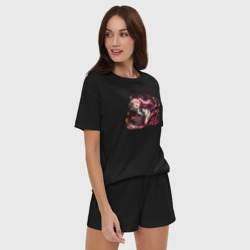 Женская пижама с шортиками хлопок Милим нава арт - фото 2
