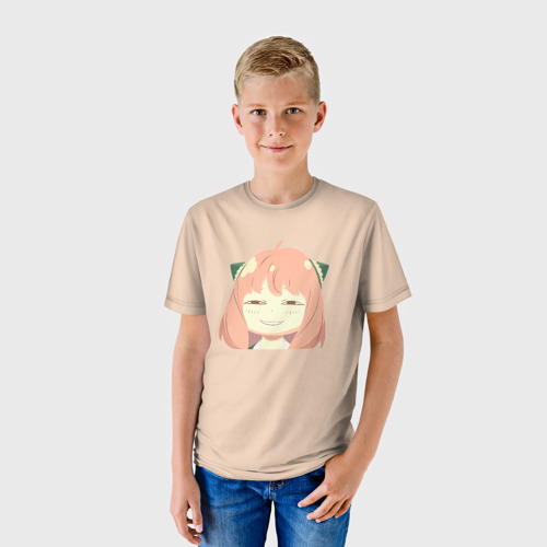 Детская футболка 3D с принтом Spy x Family Anya Forger | Семья шпиона Аня Форджер, фото на моделе #1