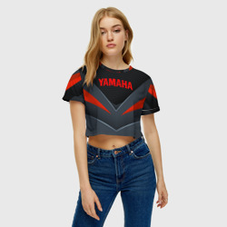 Женская футболка Crop-top 3D Yamaha технологическая броня - фото 2