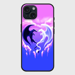 Чехол силиконовый для Apple iPhone 15 матовый Как приручить дракона дневная и ночная фурии