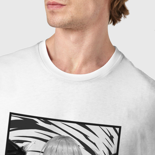 Мужская футболка хлопок Римуру чб, цвет белый - фото 6
