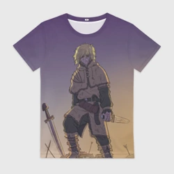 Женская футболка 3D Торфинн на холме Сага о Винланде